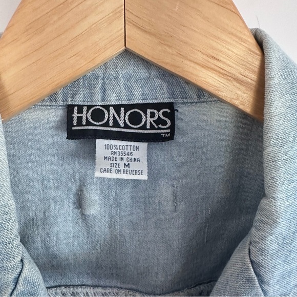 Honors VTG Denim vest 100% cotton Size: M - Picture 3 of 3